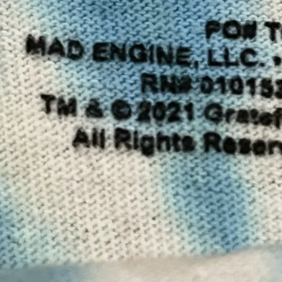 🐢 '21 Grateful Dead Band Wild Tie Dye Skull And Skeleton Bertha Deadstock Tee - Picture 5 of 16